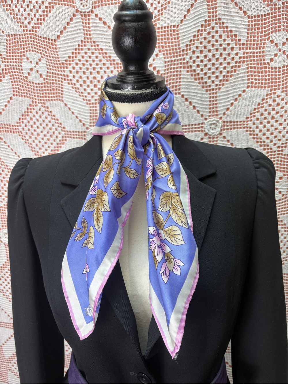 Vintage Japanese Floral Scarf